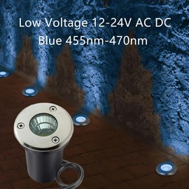ZSGoes 6 Pack 3W Blue LED Well In Ground Landscape Lights IP67 Waterproof for Outdoor Lighting, Garden, Yard, Patio, Driveway, Deck, Step, Pathway, Low Voltage 12V 24V DC AC