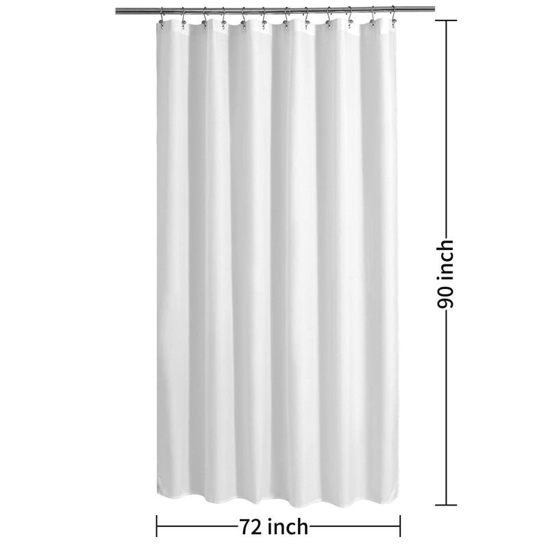 ALYVIA SPRING Extra Long Fabric Shower Curtain Liner Waterproof -