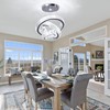 CLAIRDAI Crystal Chandeliers 3 Rings Ceiling Light Fixture LED Chandelier