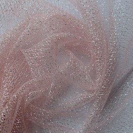 Glitter Tulle Fabric 56 Inch by 5.5 Yards Fabric Tulle Bolt for Wedding Christmas Decorations DIY White Tutu Baby Shower Table Skirt Ceiling Decor Birthday Party Craft Supplies-Pink