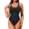 Tempt Me Black Women High Cut One Piece Swimsuit Low