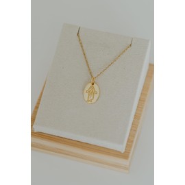 Flora Skye Christus Necklace Religious Gifts for Women Christian Jewelry Gifts for Women, Jesus Necklace for Christian and LDS Baptism (Christus, Gold)