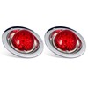 Partsam 2Pcs Watermelon Lights Red LED Stop Turn Tail Marker