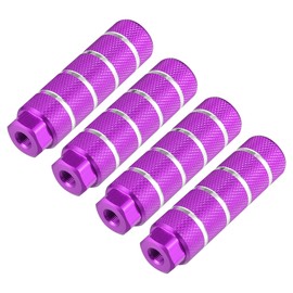 X AUTOHAUX 4pcs Aluminum Alloy Rear Foot Pegs Footrests Universal Purple for BMX MTB Bike Bicycle Fit 3/8 Inch Axles
