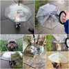 NAMSAN Clear Umbrella for Dogs Small, Doggy Umbrella Leash for