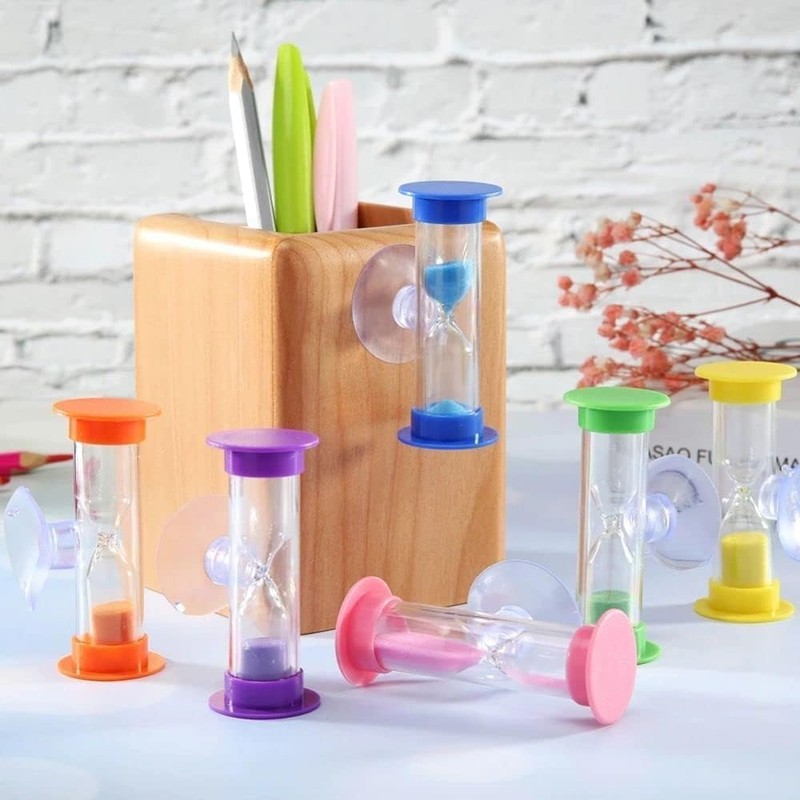2 Minute Plastic Sand Timer Hourglass Sand Clock with Suction