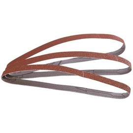 wolfcraft 3 Fabric Sanding Belts 13 x 457 mm I 1724000 I Grit 40 I for Wood and Metal I Long Service Life I Flexible and Durable