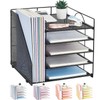 LEKETREE LEKETREE Desk Organizers and Accessories, 5-Tier Paper Letter Tray