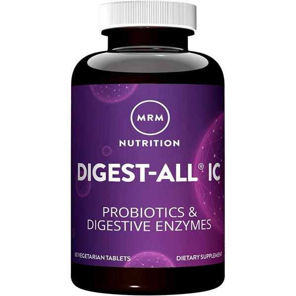 MRM Nutrition Digest-All ® IC Probiotics & Digestive Enzymes | Improved Digestion and Absorption | Healthy Digestion | May Help with Bloating and Gas | Gluten-Free | 15 Servings