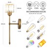 Bsmathom Wall Sconces Sets of 2, Classic Brushed Brass Sconces