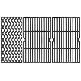 Uniflasy Uniflasy Cast Iron Cooking Grates for Dyna glo DGH450CRP DGH450CRP-D 4 Burner, DGH485CRP DGH474CRP 5 Burner Cooking Grid Replacement Part Kit