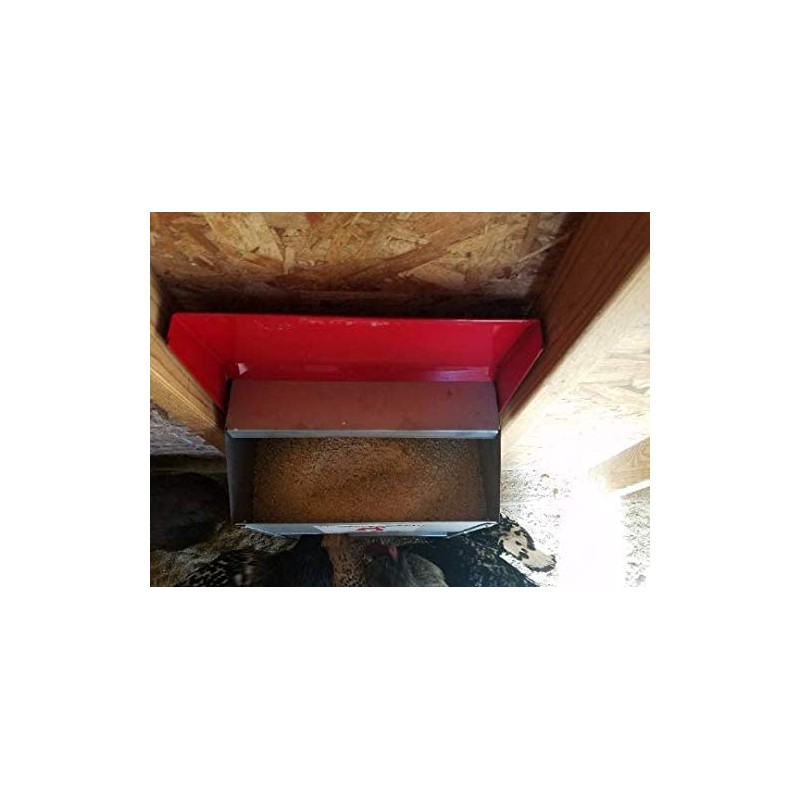 DUNCAN'S FAMILY FARM STORE Space Saving Mountable Steel Poultry Feeder