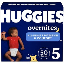HUGGIES Huggies Overnites Size 5 Overnight Diapers (27+ lbs), 50 Ct, Packaging May Vary