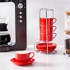 CHILDIKE 2.5oz Espresso Cups Set of 4, Small Stackable Coffee