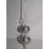 Jingle Bells Lauscha Christmas Tree Topper Crystal with Silver Winter