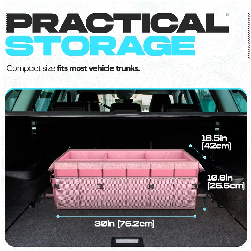 FORTEM Trunk Organizer For SUV Car Trunk Organizer, Foldable Storage,