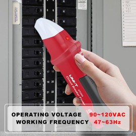 UNI-T AC Circuit Breaker Finder and Tracer Tool Kit with Electrical Integrated GFCI Outlet Tester, AC 90-120V USA Plug + Adjustable Sensitivity Beeper Indicattion+ Flashing LED Light - UT25A