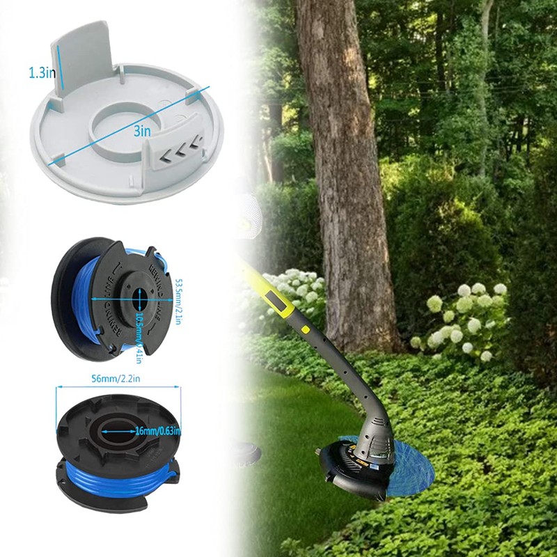String Trimmer Replacement Spool Line, Compatible with Ryobi One+ AC14RL3A,
