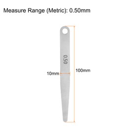 QUARKZMAN Feeler Gauge 0.5 mm Thickness Gauge 65MN Steel Metric Gap Measuring Tool Single Blade Pack of 5