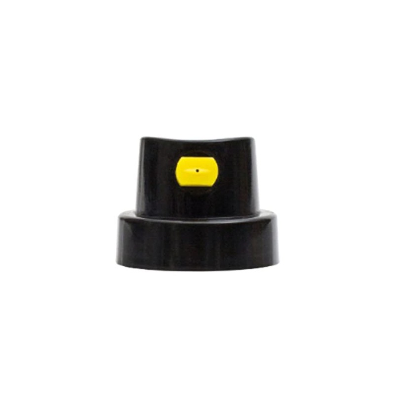 Montana Cans Flatjet Cap, Medium, Black/Yellow Spray Paint
