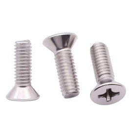 #4-40 x 1 (100 Pack) Phillips Flat Head Machine Screws, Stainless Steel 304 (18-8), UNC Coarse Thread, Countersunk Head Machine Screws, Phillips Drive #1