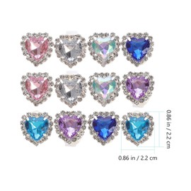 Toddmomy Pack of 12 Rhinestone Shoelace Clips, DIY Shoe Pendants, Removable Shoe Charms for Trainers, Casual Shoes