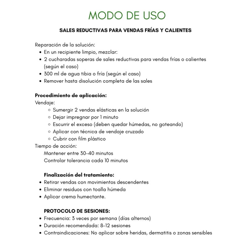 Sales Reductivas Spa Moldeadoras Para Vendas Frías Spa 500g
