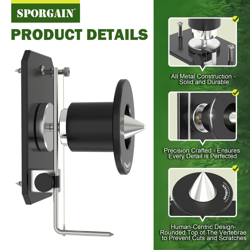 SporGain [Update] Lawn Mower Blade Balancer, High Precision with Magnetic