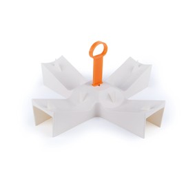 Excelsa Quick Cook Cuocipatate Microonde, Polipropilene, TPX, Bianco con Dettagli Arancio, 20x23x6 cm