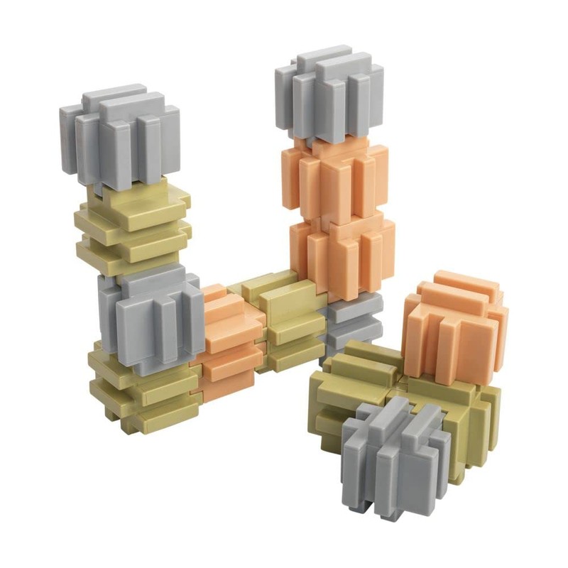 Excellerations Natural Tones Jumbo Linking Cubes - 20 Pieces