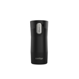 Contigo AUTOSEAL West Loop - Taza de viaje de acero inoxidable aislada al aspiradora con tapa fcil de limpiar, 12 onzas, negro mate                   