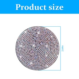 KHGUZ 2PCS Bling Car Cup Holder Coaster, Crystal Rhinestone Non-Slip Insert Auto Cup Pads, Sparkling Vehicle Decor Bottle Mat Accessories for Women Girls, Universal for RV, SUV, Truck (Multicolor)