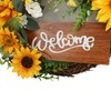 15 Inch Sunflower Wreath for Front Door Artificial Sunflower Wreath