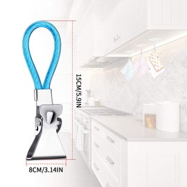 Kitchen Towels Clip 15 PCS, Tea Towel Holder Clips, Cloth Hook Hangers for Organizing and Hanging Towels in Home Kitchen Bathroom Cupboards (15 PCS)