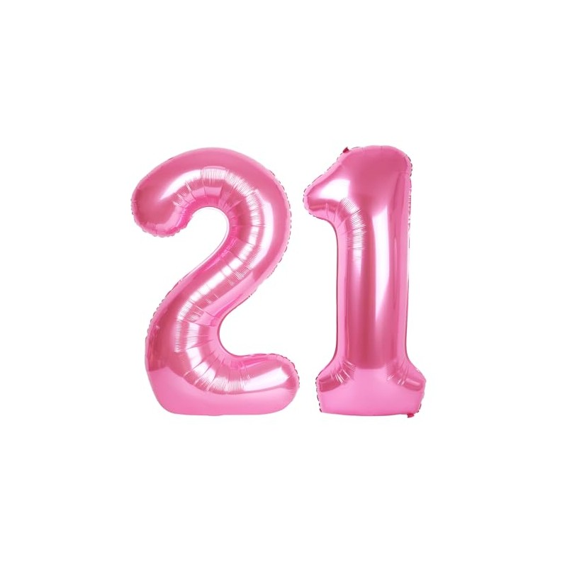 Number pink 21 globo