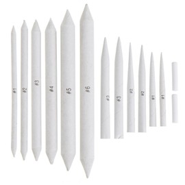 12 Stücke Sortierte Größe Papierwischer Blending Stümpfe und Tortillionen zum Zeichnen und Skizzieren mit 2 Stück Weißer Radiergummi