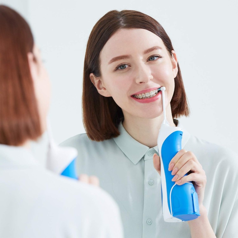 Panasonic Professional Water Flosser for Braces, 2-in-1 Cordless, Portable Oral
