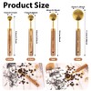 Measuring Spoons Set of 4, Stainless Steel Gold Measuring Cups