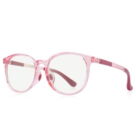 MERRY'S Blue Light Blocking Glasses for Kids Girls Boys Eye Anti Glare Filter UV Lenses Gaming Computer Screen Blocker Eyeglasses for Children Age 4-10 (Pink, 47)