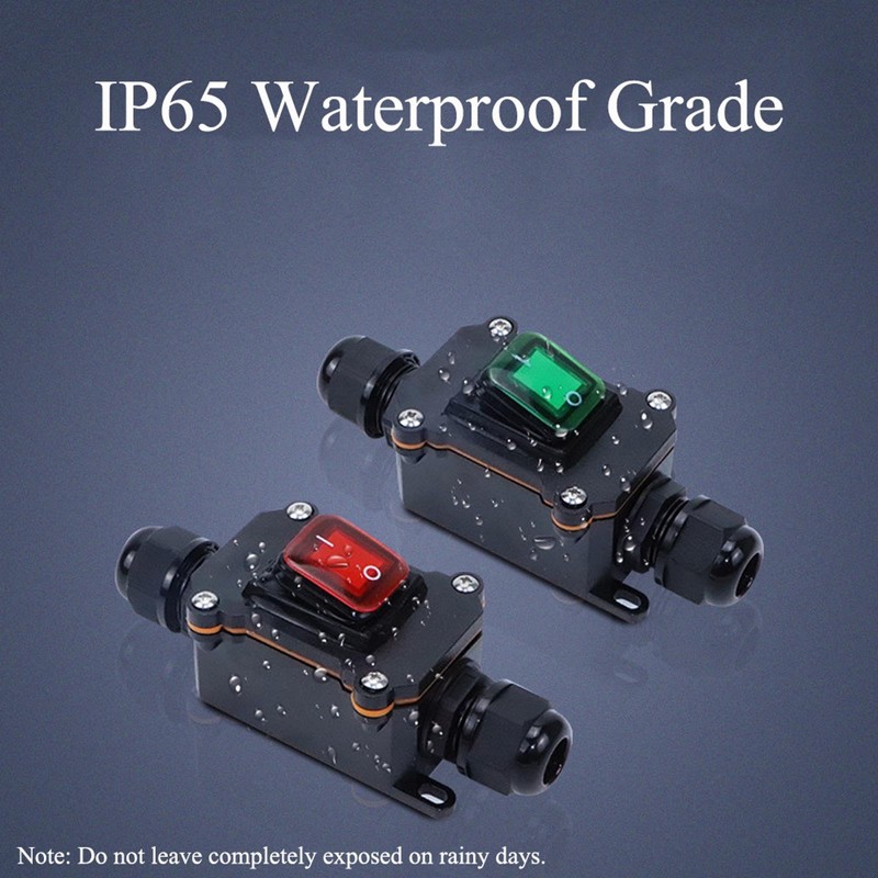 On-Off Control Toggle Switch with Indicator Light IP65 Waterproof Box
