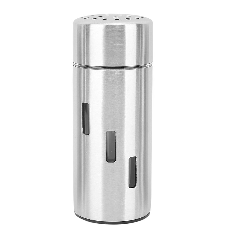 3Pcs Salt and Pepper Shakers Set Stainless Steel 3 Sizes