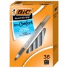 BIC Round Stic Grip Xtra Comfort Black Ballpoint Pens, Medium