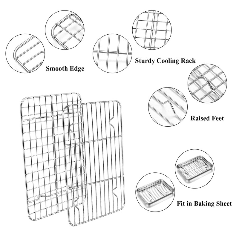 Baking Sheet with Rack Set, Yododo Set of 4 (2