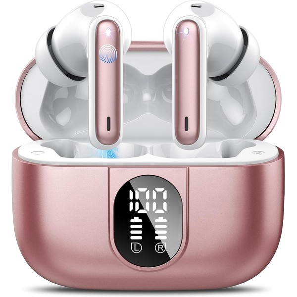 Wireless Earbuds, 2025 Bluetooth 5.3 Headphones Stereo Bass Ear Buds,