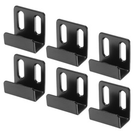 sourcing map 10Pcs Mounting Bracket, 35x36mm Stainless Steel Tile Display Wall Hanger, Wall Mounted Hook Fastener Bracket for Mirrors Picture Frames, Black