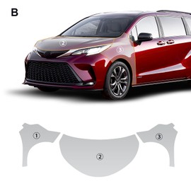 FDAIUN PPF for Toyota Senna Sienna 2022-2023 Clear Car Pre-Cut Paint Protective Film Self Adhesive TPU Rainproof Waterproof HD Scratch Exterior Accessories (Car Hood&Fender 3Pcs)
