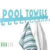 IBosins Large Pool Towel Rack with 10 Hooks, Towel Holder