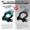 AUTMATCH D Ring Shackle Isolators Washers Kit - 2 Rubber
