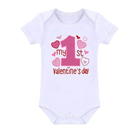 Baby Girls 1st Christmas Easter Valentine's Day Outfit Romper Tutu Skirt Headband Leg Warmers Clothes for Photo Shoot