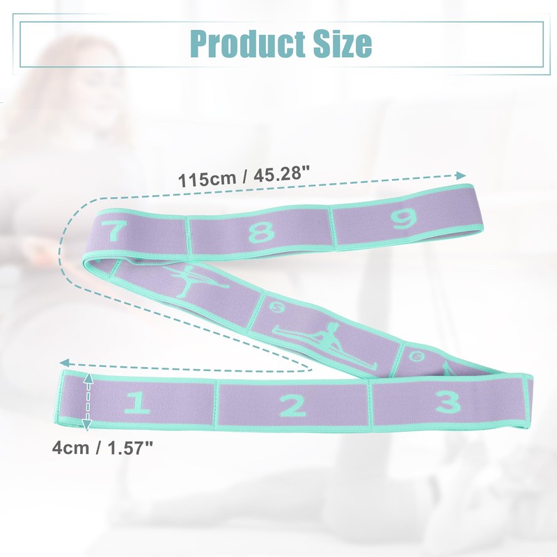 VOCOSTE Yoga Strap Yoga Stretch Band 9 Strength Spread Stretch